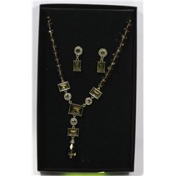 HEIDI DAUS SWAVROSKI CRYSTAL NECKLACE & EARRING
