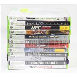 BUNDLE OF 12 XBOX 360 GAMES -