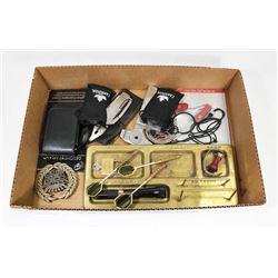 FLAT WITH MULTI-TOOLS, CADILLAC EMBLEM,