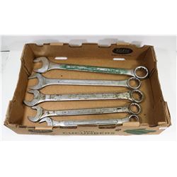 BOX WITH 5 LARGE SAE WRENCHES 1 1/4",