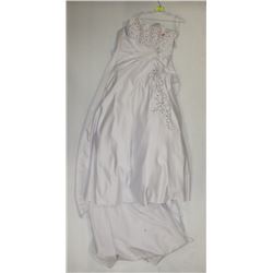 GEMINI BRIDAL SIZE 16 WHITE A LINE CORSET BACK