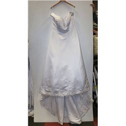 GEMINI BRIDAL SIZE 16 WHITE A-LINE CORSET BACK