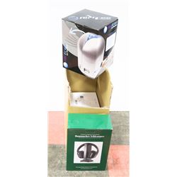 BOX, INCLUDING WIRELESS HEADPHONES, KNEE MASSAGER