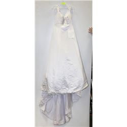 GEMINI BRIDAL SIZE 8 WHITE A-LINE CORSET BACK