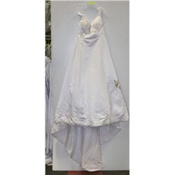 GEMINI BRIDAL SIZE 12 WHITE A-LINE CORSET BACK