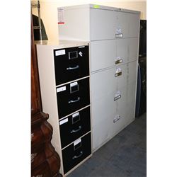 LOT OF 2 ASSORTED SIZE FILING CABINETS