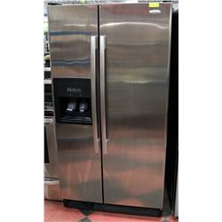 WHIRLPOOL STAINLESS STEEL FRIDGE.