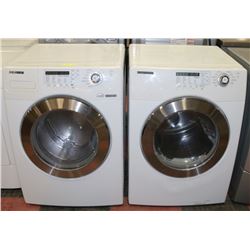 SAMSUNG FRONT LOAD WASHER AND DRYER, WHITE