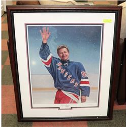 WAYNE GRETZKY FAREWELL NUMBERED, MATTED & FRAMED