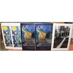 LOT OF 5 ASSORTED ART PRINTS