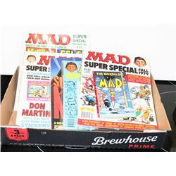 LOT OF 5 VINTAGE MAD MAGAZINES