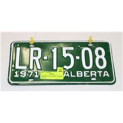 MATCHING 1971 ALBERTA  LICENSE PLATES