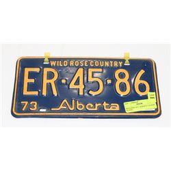 MATCHING 1973  ALBERTA  LICENSE PLATES