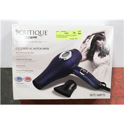 BOUTIQUE BY CONAIR LCD SCREEN AC MOTOR DRYER