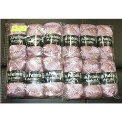 LOT OF 12 PATONS METALLIC BURNISHED ROSE GOLD YARN