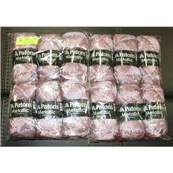 LOT OF 12 PATONS METALLIC BURNISHED ROSE GOLD YARN