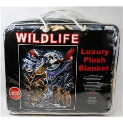 NEW "WILDLIFE" LUXURY PLUSH BLANKET