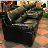 Image 1 : NEW BLACK LEATHERETTE 83" SOFA WITH 64" LOVE SEAT