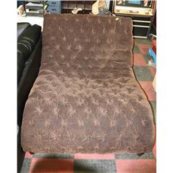 LARGE FABRIC DOUBLE CHAISE LOUNGE CHAIR, 56"X80"