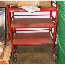 RED METAL COMMERCIAL CART