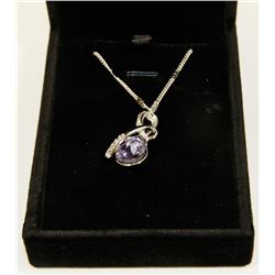 LIGHT VIOLET FASHION NECKLACE WITH