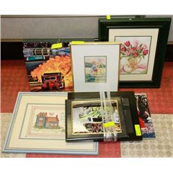 ESTATE LOT OF ASSORTED WALL HANGINGS