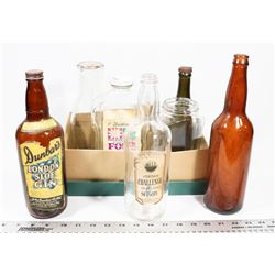 BOX OF VINTAGE BOTTLES
