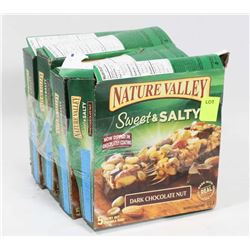4 BOXES NATURE VALLEY DARK CHOCOLATE NUT GRANOLA