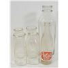 Image 1 : VINTAGE LOT OF ASSORTED MILK BOTTLES AND