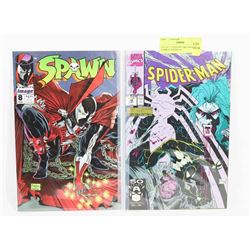 LOT OF 2 TODD MCFARLANE COVER COMICS, SPAWN #8
