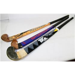 LOT OF 3 VINTAGE FIELD  HOCKEY STICKS