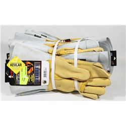 BUNDLE OF SIZE 12 LEATHER WELDING GLOVES