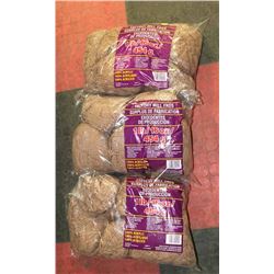 LOT OF 3- BROWN YARN
