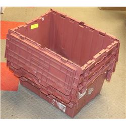 SET OF 3 HD LOCKING PLASTIC BINS /CONTAINERS