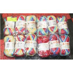 LOT OF 12 PATONS KROY SOCKS FX CHERRY POP