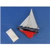 Image 6 : Wooden American Sailer Model Sailboat Decoration 9"