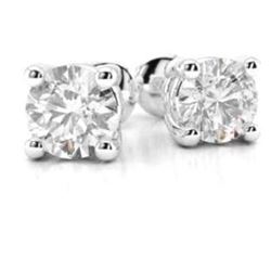 0.10 CT. T.W. L-I1 ROUND CUT DIAMOND STUD EARRINGS