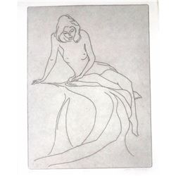 Signed & Numbered Original Hal Singer (1919-2003) "nude Etching