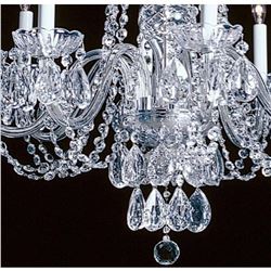 Elegant Crystal & Nickel 8 Light Chandelier