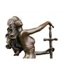 Image 2 : Original Justice Lady Bronze Marble Statue Nude Female