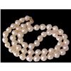 Image 1 : 17" Round White Freshwater Pearl 14kt Gold Necklace