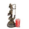 Image 2 : Original Justice Lady Bronze Marble Statue Nude Female