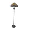 Image 2 : "RIDLEY" Tiffany-style 2 Light Mission Floor Lamp 18" Shade