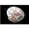 Image 2 : Vintage Chinese Floral pattern Beige Oval Cloisonne box