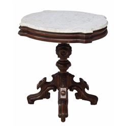 American Marble Top Parlor Or Lamp Table