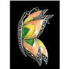 Image 1 : Marcasite Sterling & Enamel Butterfly Pin