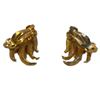 Image 2 : Vintage Mid Century Gold Angel Wing Clip On Earrings