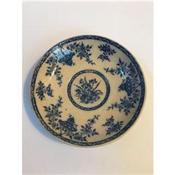 19thc English Flow Blue Porcelain Bowl