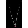 Image 2 : Pink Sapphire Solitaire Necklace