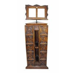 Italian Gothic Revival Carved Oak Lecturn